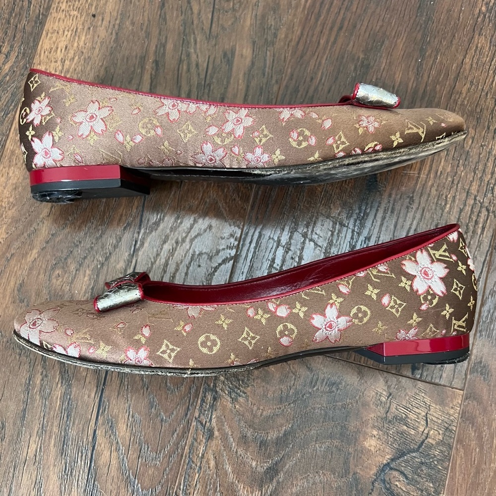 Louis Vuitton Cherry Blossom Ballet Flats Size 37 EU - Picture 7 of 13